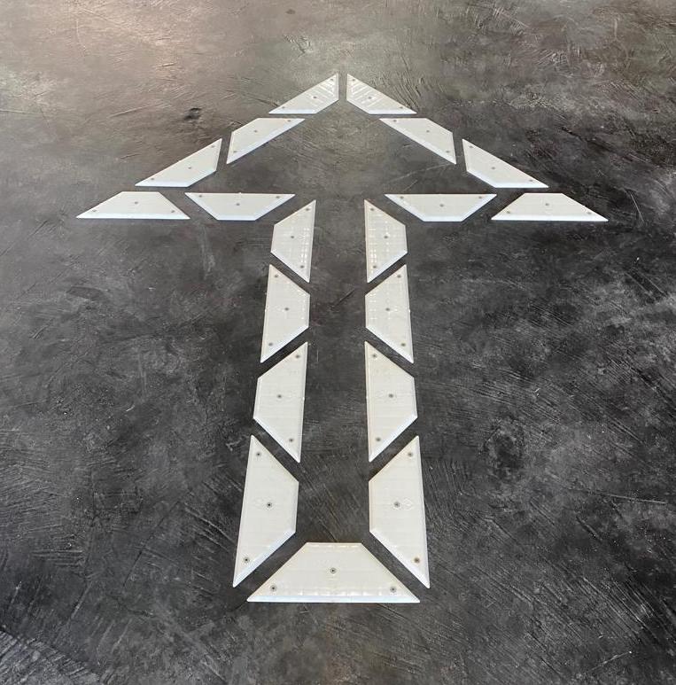 Kit Flecha Doble Recta - Placa