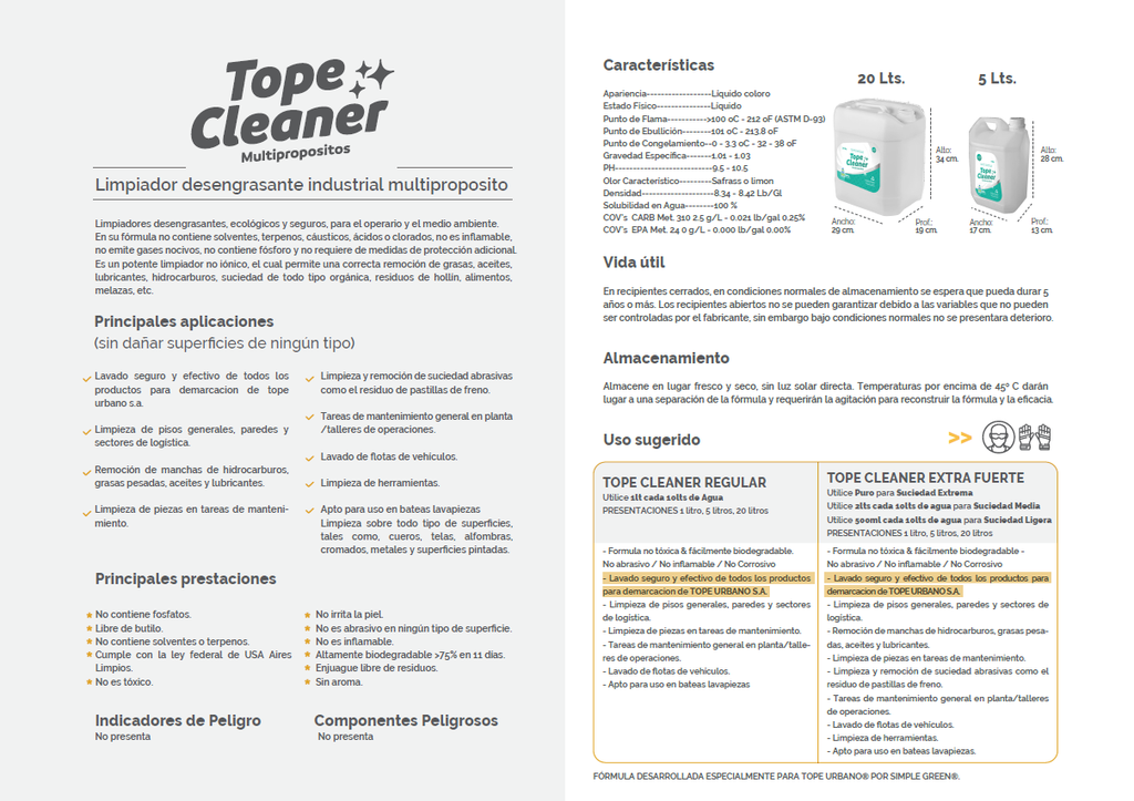 TOPE URBANO CLEANER - REGULAR